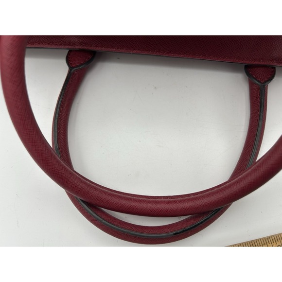 Michael Kors Dark Red Leather‎ Studded Bag Includes Strap EUC - Picture 3 of 13